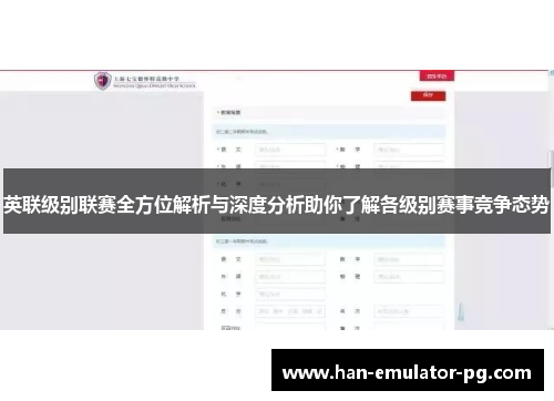 英联级别联赛全方位解析与深度分析助你了解各级别赛事竞争态势